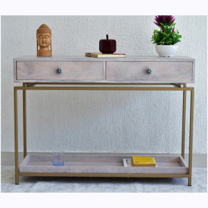 Alex Console Hall Table-withe